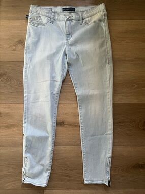 ROCK & REPUBLIC Kashmiere Stretch Skinny Zip Up Hem Jeans EUC
